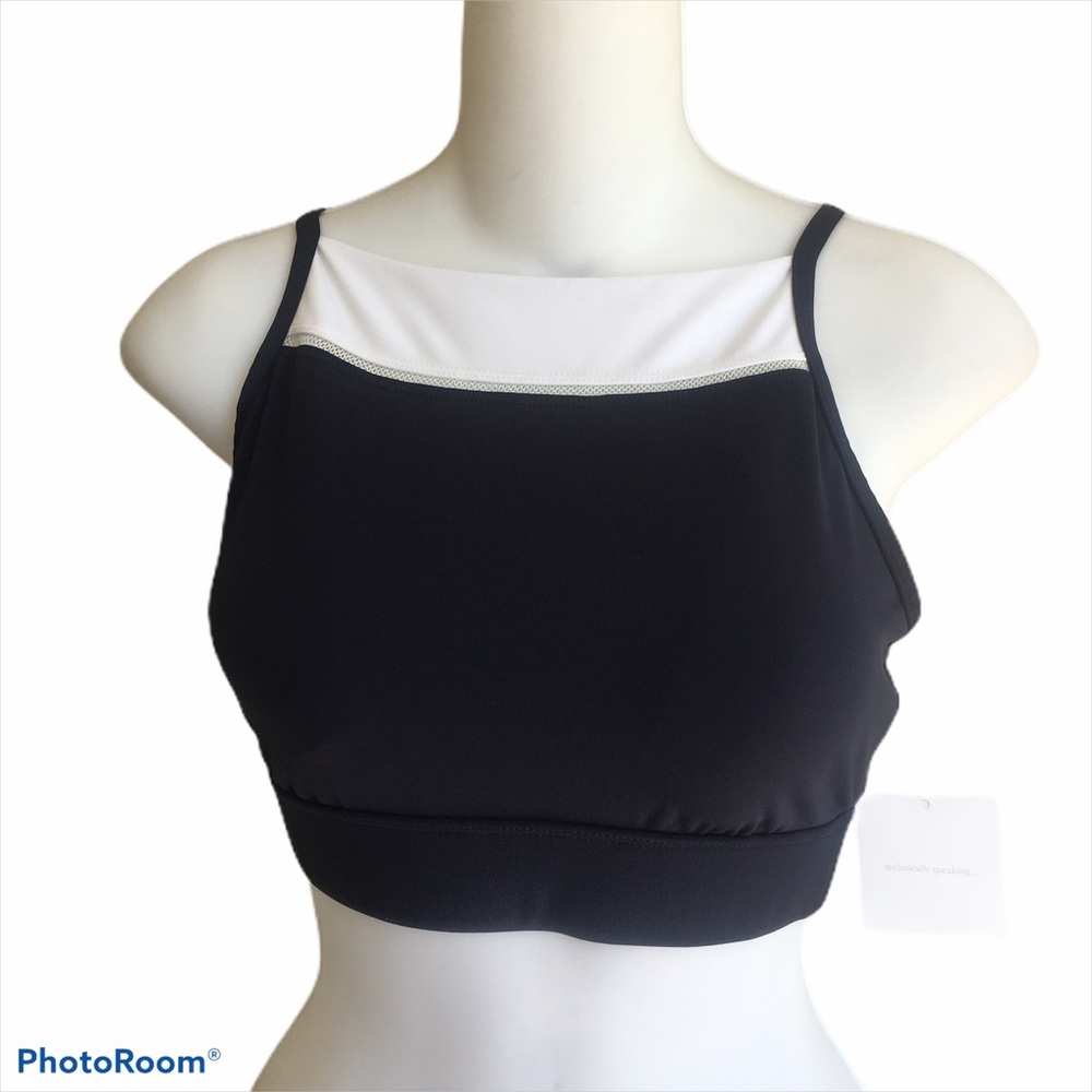 Kate Spade New York Navy White Colorblock Sports Bra Tank Size Small NWT